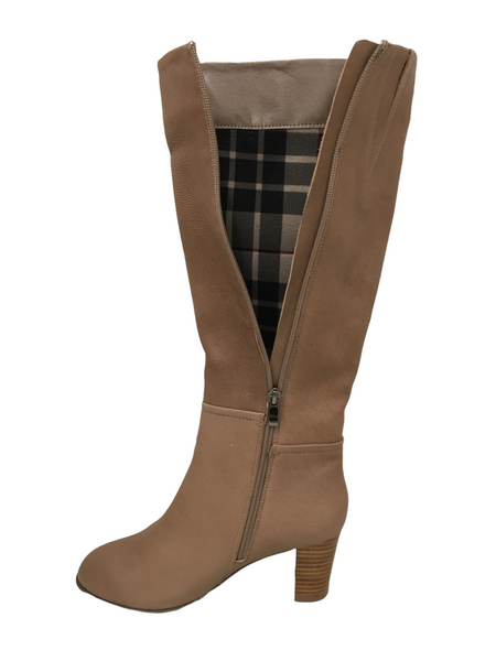 CBD ZaZa Taupe Long Leather Boot