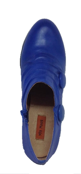 Miz Mooz CoCo Cobalt Blue Leather boot heel SALE