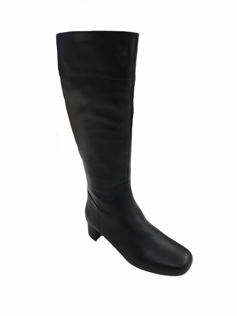 Florsheim Cuir Long Black Leather Boot