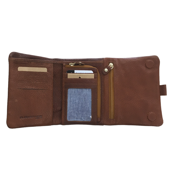 Rugged Hide Joanne Tan Leather Purse RH 8002