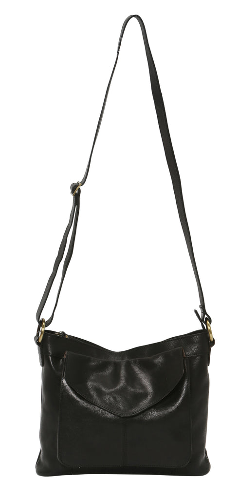 Cosgrove Envelope Pocket Bag Black Leather