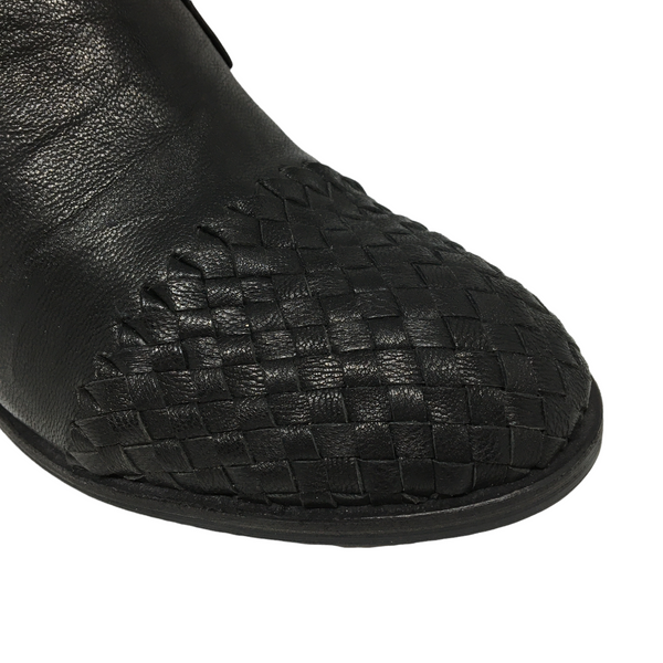 Silent D Waldo Black Shrunken Leather