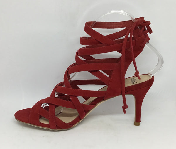 Mollini Cassock Red Suede Leather Heel