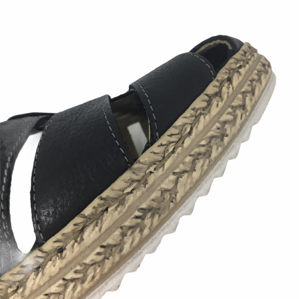 Sala Eddie Fisherman Leather Sandal ~ Black ~ Taupe ~ White