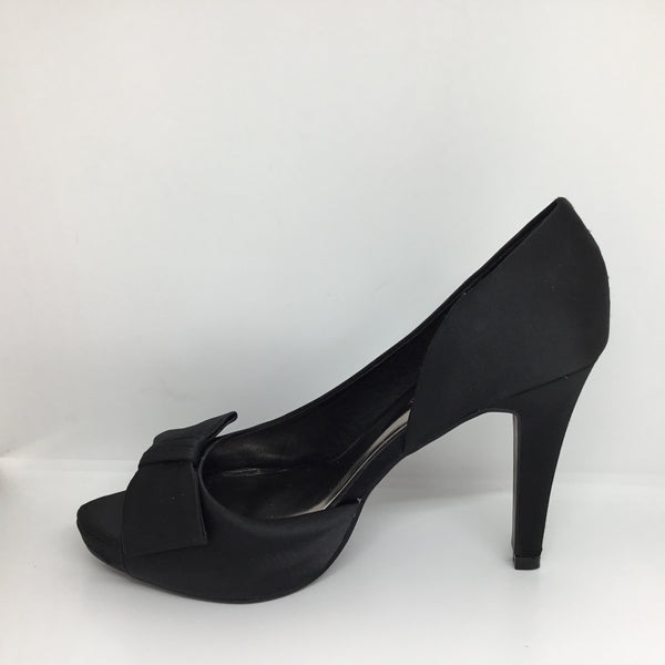Lily Rose Pippa Black Satin Heel