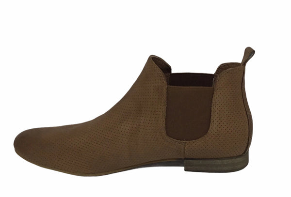 Django & Juliette Global Leather Ankle Boot ~ 4 Colours ~ Black ~ Grey ~ Cognac ~ Red