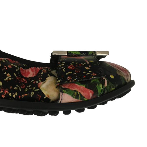 Isabella Monica ~ Floral ~ Tan ~ Olive ~ Leather