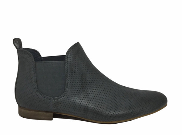 Django & Juliette Global Leather Ankle Boot ~ 4 Colours ~ Black ~ Grey ~ Cognac ~ Red