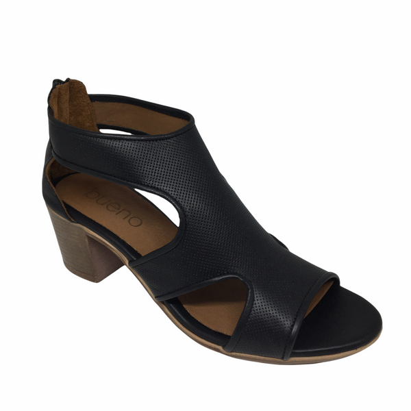 Bueno Cedric  Leather Heel 4 Colours ~ Navy ~ Black ~ Beige ~ Tan