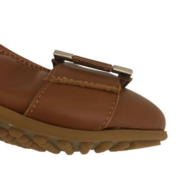 Isabella Monica ~ Floral ~ Tan ~ Olive ~ Leather