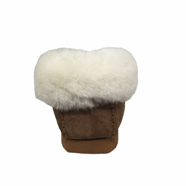 Emu Molly Moccasins ~ Chestnut Cream ~ Black