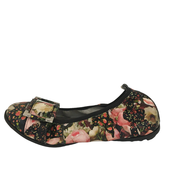 Isabella Monica ~ Floral ~ Tan ~ Olive ~ Leather