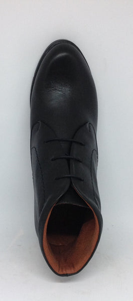 The Flexx Dango Black Leather Wedge