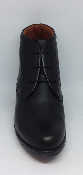 The Flexx Dango Black Leather Wedge