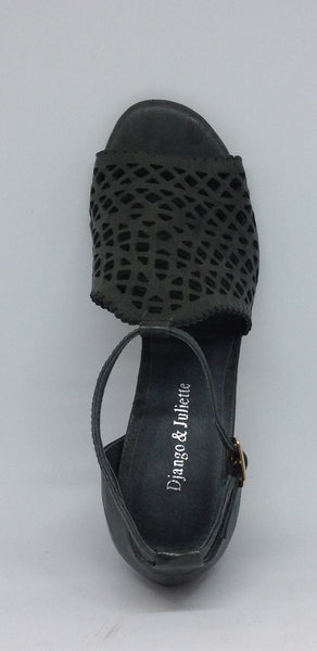 Django & Juliette Cavila ~ Teal ~ Tan ~ Leather Heel