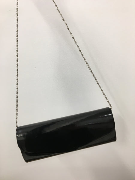 Gabee Patent Black Clutch