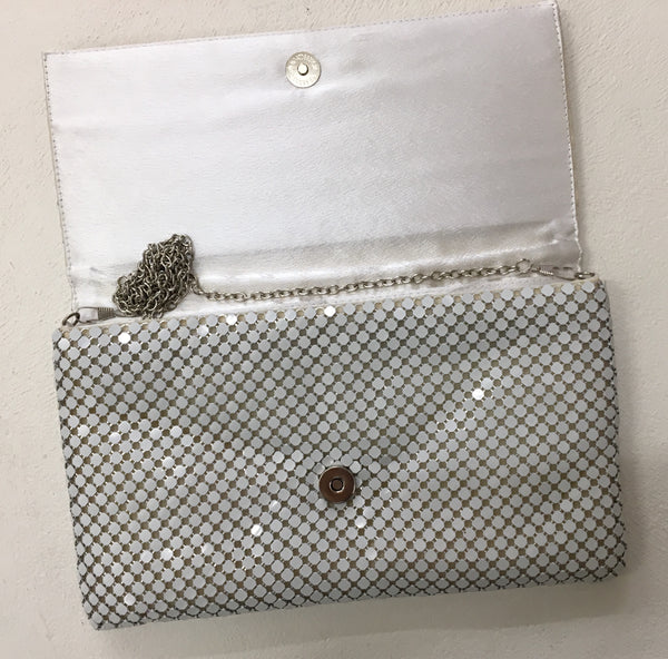 Gabee White Lurex Clutch EE58407 SOLD OUT