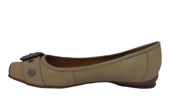 Effegie Dam ~ Taupe ~ Black ~ Red ~ ballet leather shoe