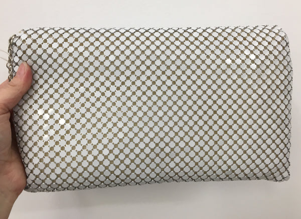 Gabee White Lurex Clutch EE58407 SOLD OUT