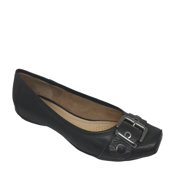 Effegie Dam ~ Taupe ~ Black ~ Red ~ ballet leather shoe